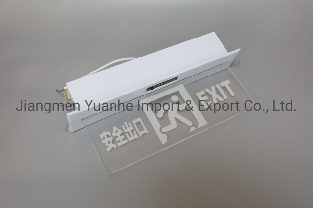 مصباح خروج للطوارئ LED مثبت على السقف شفاف