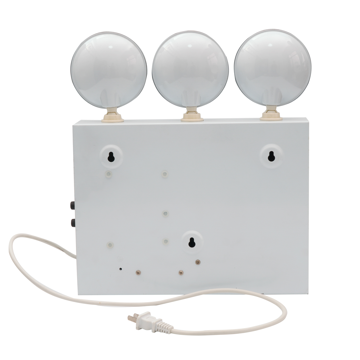 ثلاثة رؤوس للطوارئ مصباح LED أبيض لا يتم صيانته بطارية الرصاص الحمضية القابلة لإعادة الشحن أطوال LED للطوارئ