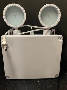 LED IP65 مقاوم للماء 2X15W مصباح رأس توأم للطوارئ عالي الطاقة